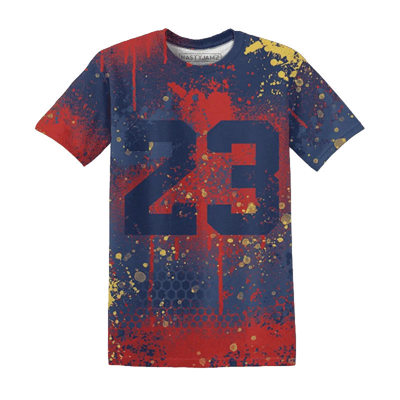 Minimalist Unisex Wardrobe Must-Haves Easy Elegance Sales NastyJamz VaporMax Plus Midnight Navy Gold Black T-Shirt Match 23 Painted Graffiti