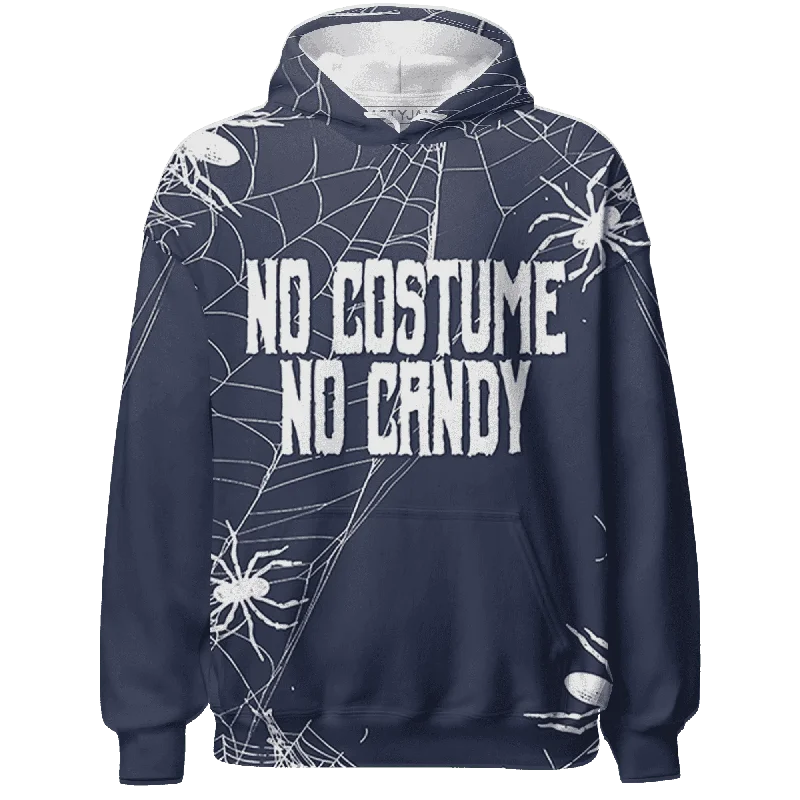 Sustainable And Ethical Unisex Clothing Seasonal Style Discounts VaporMax Plus Midnight Navy White Metallic Silver NastyJamz Hoodie Match No Costume No Candy All-Over Print