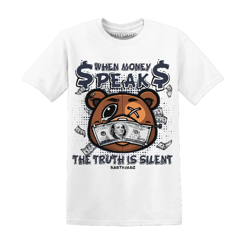 Lightweight And Breathable Unisex Wear Top Deals NastyJamz White Navy 6s T-Shirt Match  BER Money Speaks Truth Silent